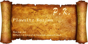 Plavsitz Kozima névjegykártya